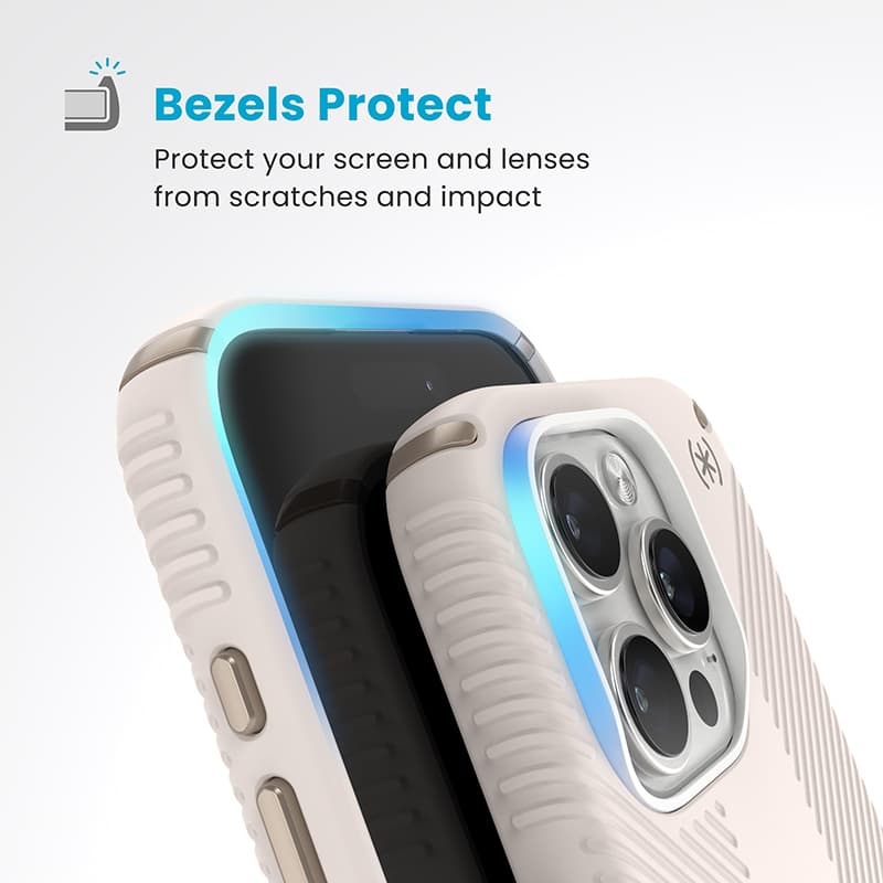 Speck Presidio2 Grip ClickLock & MagSafe - iPhone 16 Pro Case (Bleached Bone / Heirloom Gold / Hazel Brown) 6