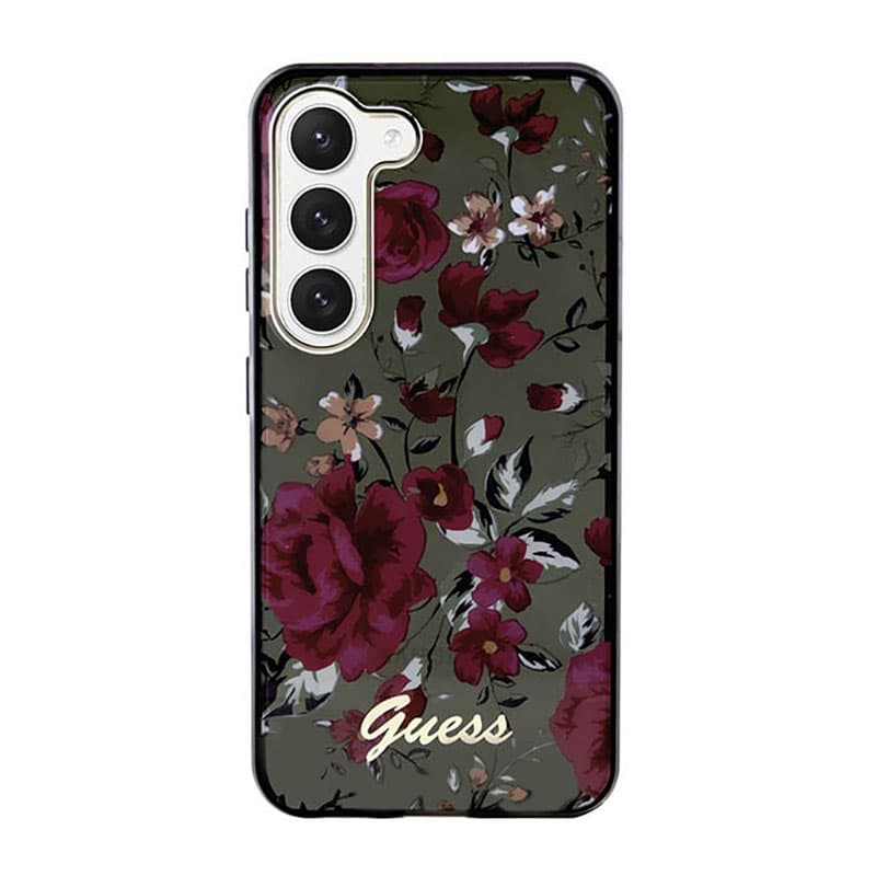 Guess Flower Collection - Case for Samsung Galaxy S23+ (Khaki) 3