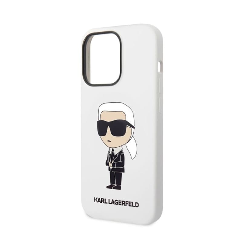 Karl Lagerfeld Silicone NFT Ikonik - Case for iPhone 14 Pro (White) 6