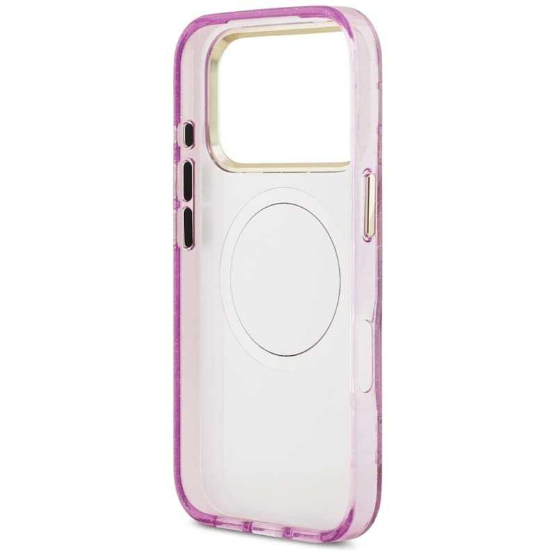 Guess IML Glitter Flowers Triangle MagSafe - Case iPhone 17 Pro (purple) 7