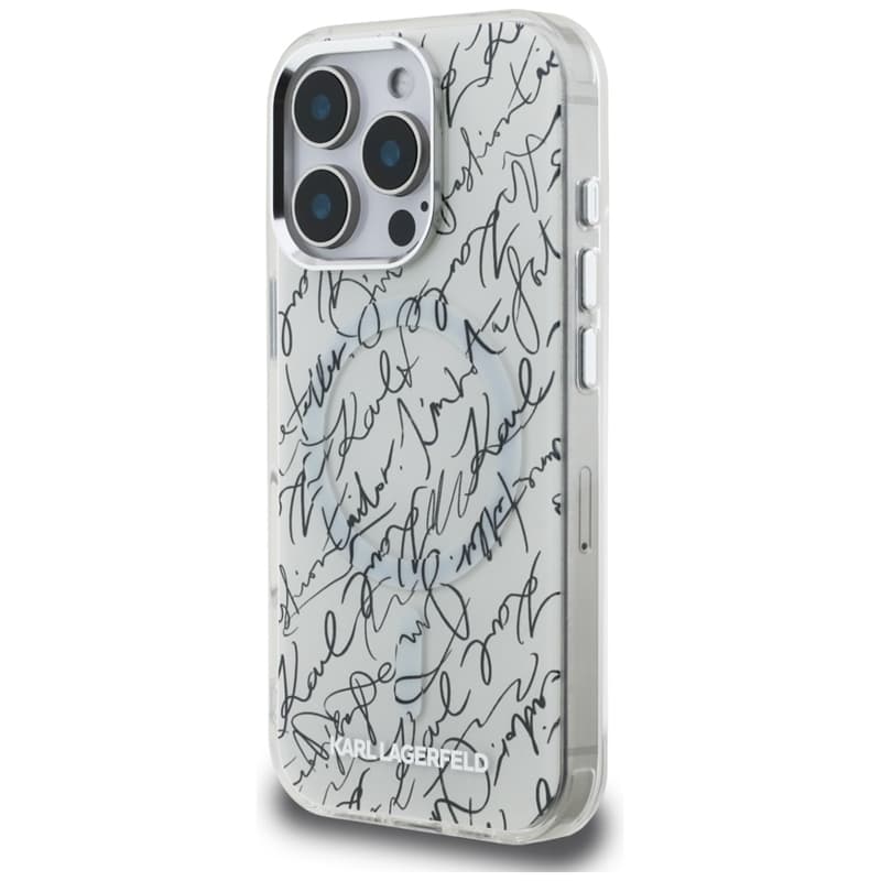 Karl Lagerfeld IML Karl Script Pattern MagSafe - Case for iPhone 16 Pro (white) 2