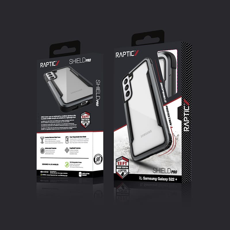 X-Doria Raptic Shield Pro - Case for Samsung Galaxy S22+ 5G (Antimicrobial Protection) (Black) 7
