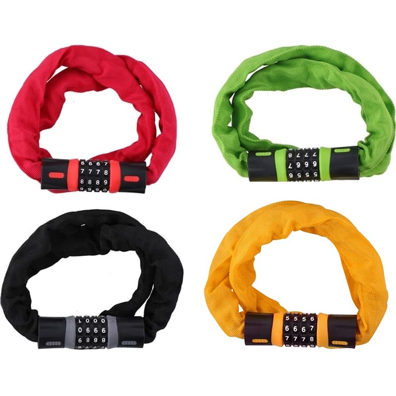 Dunlop - Bicycle Lock with Combination Chain (Orange) 3