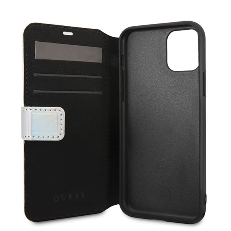 Guess Iridescent Booktype - Case iPhone 11 Pro (Silver) 3