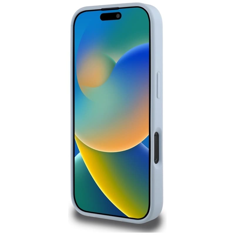 Guess Grained Big 4G Logo Small Classic Logo - Case for iPhone 16 Pro (blue) 5