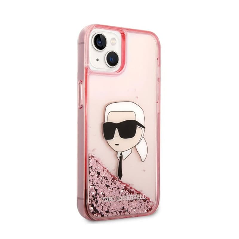 Karl Lagerfeld Liquid Glitter NFT Karl's Head - Case for iPhone 14 Plus (Pink) 4