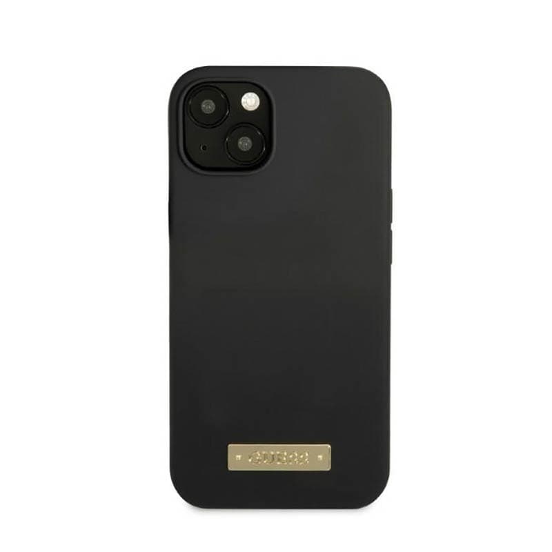 Guess Silicone Logo Plate MagSafe - Case for iPhone 13 (Black) 3
