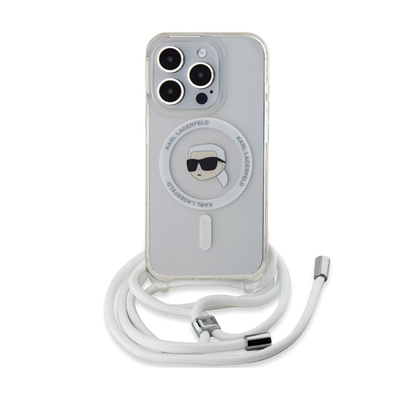 Karl Lagerfeld Crossbody IML Karl Head MagSafe - iPhone 15 Pro Max Case (Transparent) 2