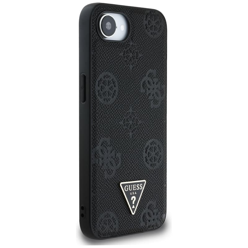 Guess Grained Hot Stamp Peony Triangle Logo MagSafe - Case for iPhone 16e (black) 4