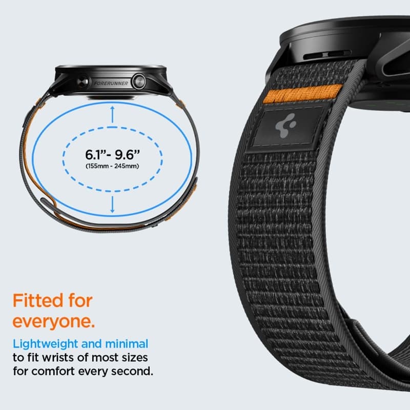 Spigen Athlex Air - Garmin QuickRelease Strap 22 mm (Active Black / Orange) 5