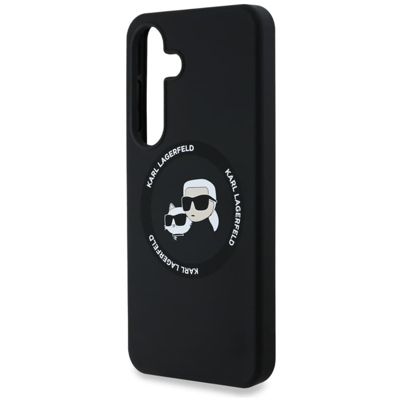 Karl Lagerfeld Silicone Double Heads And Circle MagSafe - Case for Samsung Galaxy S25 (Black) 6