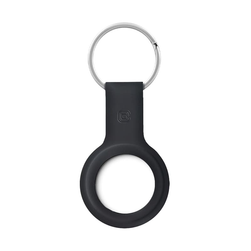 Crong Silicone Case with Key Ring – Protective keychain case for Apple AirTag 1/2 (black) 3
