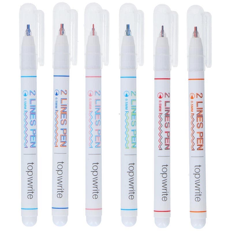 Topwrite - Double line ballpoint pen set 6 elements 1