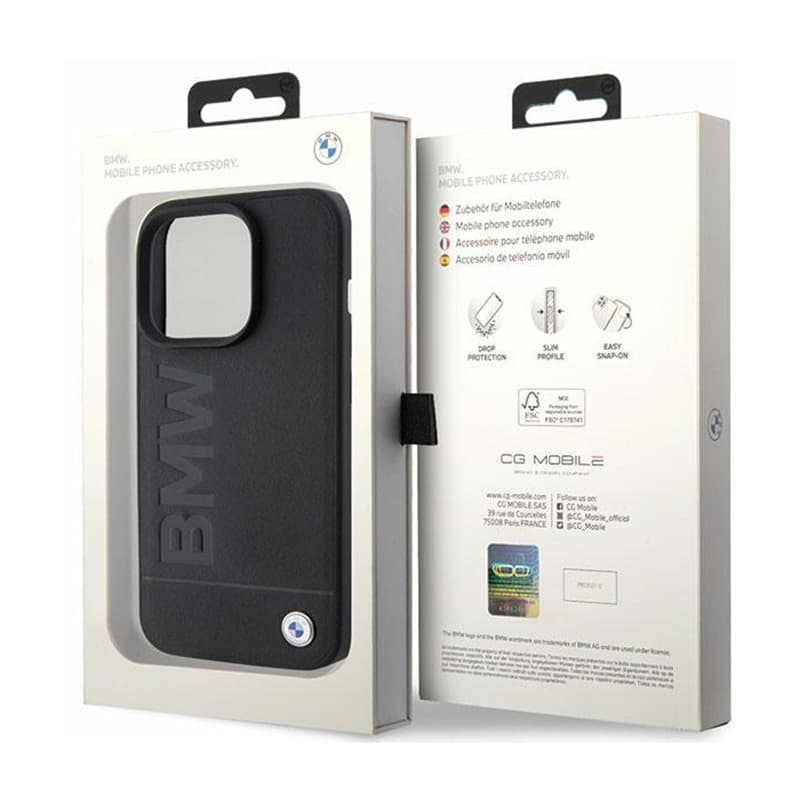 BMW Leather Hot Stamp - Case for iPhone 15 Pro (black) 8