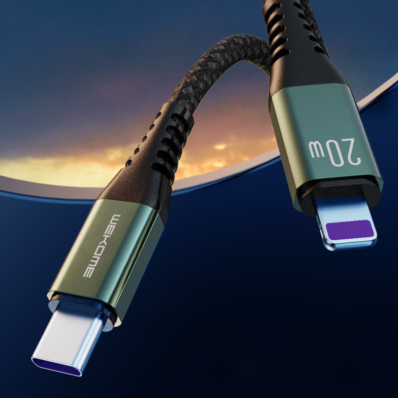 WEKOME WDC-170 Raython Series - 3-in-1 USB-A to USB-C + Lightning + Micro USB 1.2 m Fast Charging PD Cable (Silver) 4
