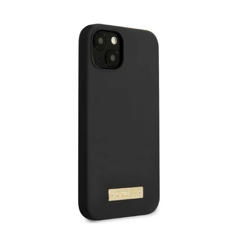 Guess Silicone Logo Plate MagSafe - Case for iPhone 13 (Black) 4
