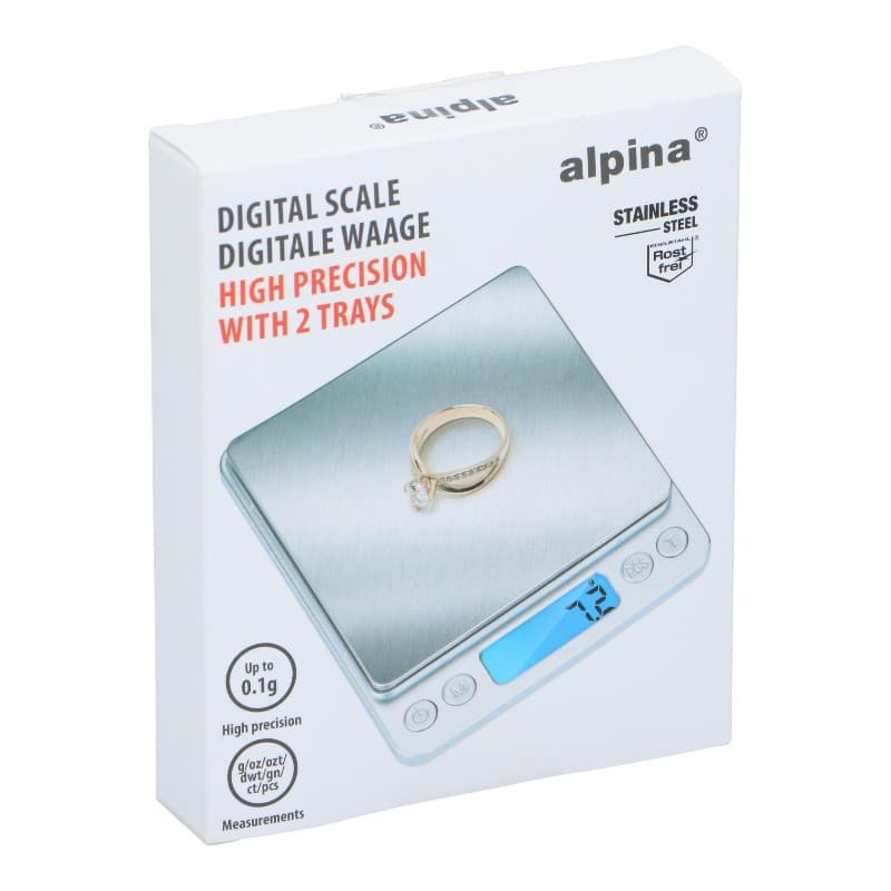 Alpina - Precision digital scale with 2 trays 4