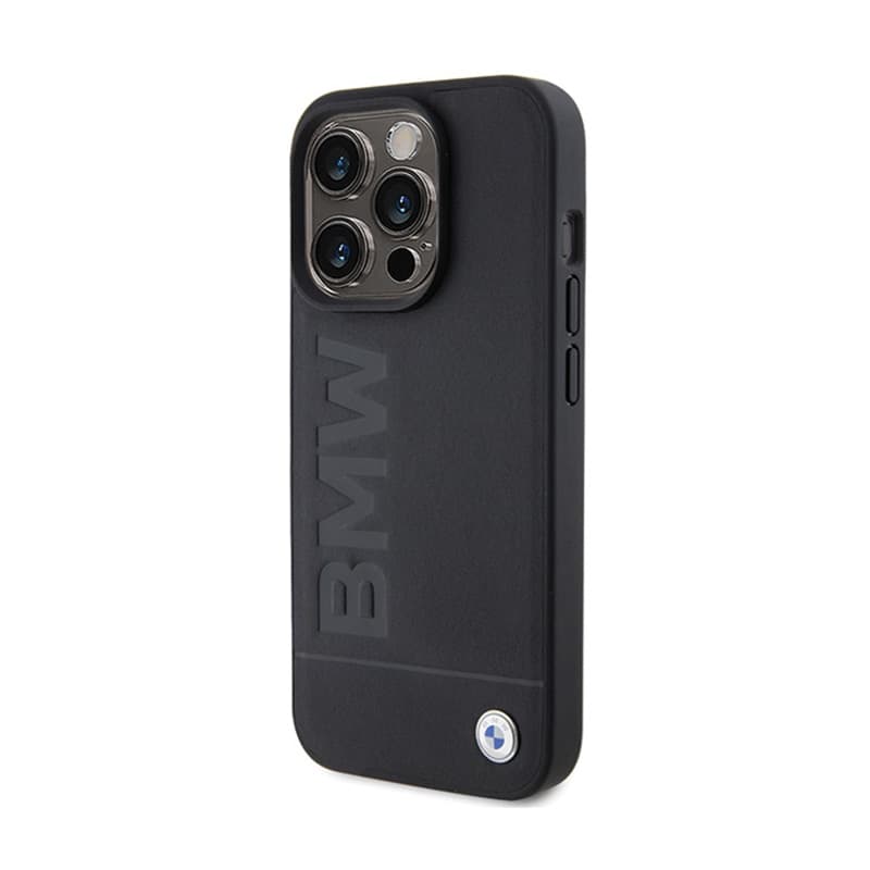 BMW Leather Hot Stamp MagSafe - Case for iPhone 15 Pro (black) 2