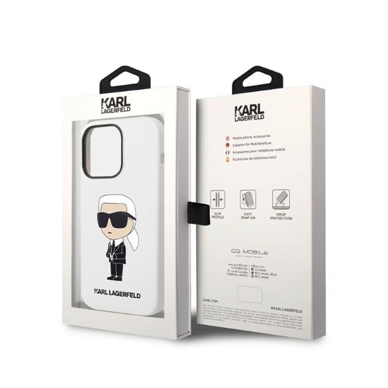 Karl Lagerfeld Silicone NFT Ikonik - Case for iPhone 14 Pro (White) 8