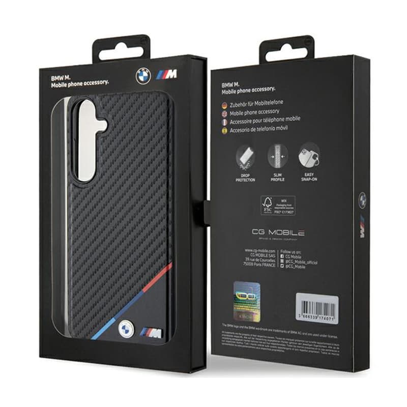 BMW Carbon Tricolor Line MagSafe - Case for Samsung Galaxy S24 (Black) 8