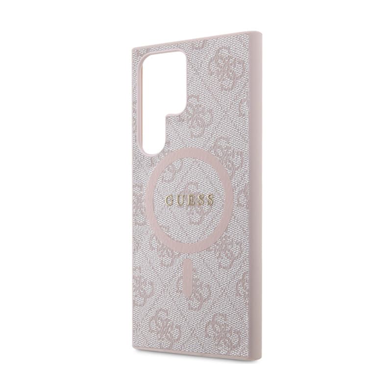 Guess 4G Collection Leather Metal Logo MagSafe - Case Samsung Galaxy S24 Ultra (Pink) 6