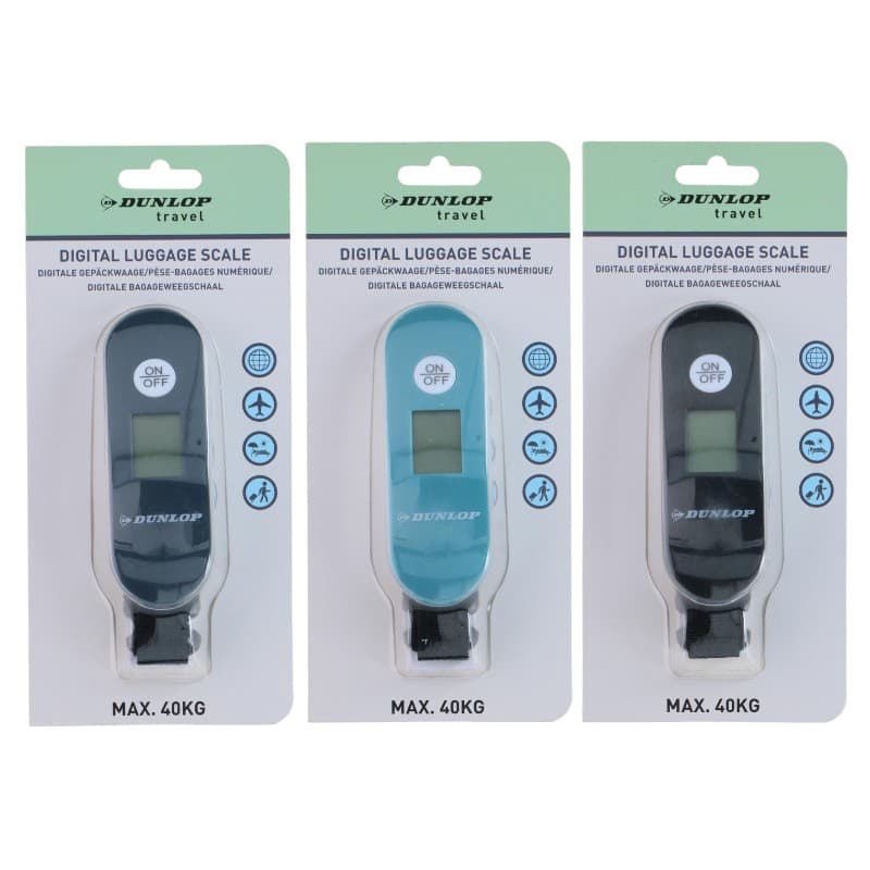 Dunlop - Digital luggage scale up to 40 kg (Turquoise) 4