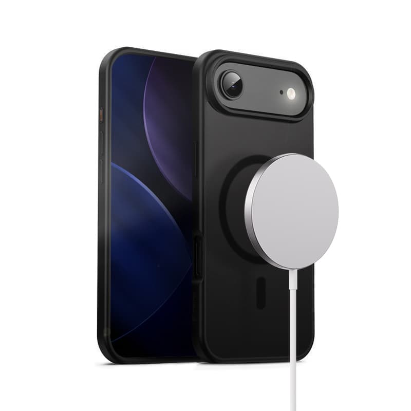 Crong Hybrid Frost MAG Cover - MagSafe iPhone Air Case (Black) 1