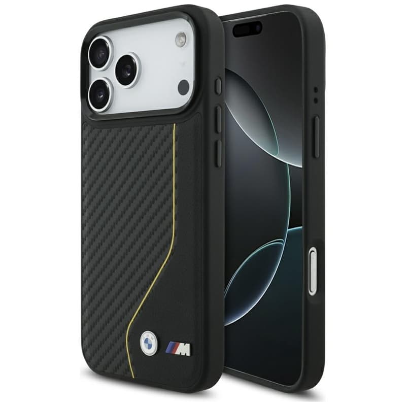 BMW M Carbon Line & Logo MagSafe - Case iPhone 17 Pro Max (yellow) 1