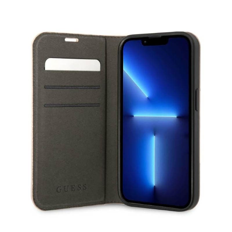 Guess 4G Metal Camera Outline Booktype Case - Case for iPhone 14 Pro Max (Pink) 4