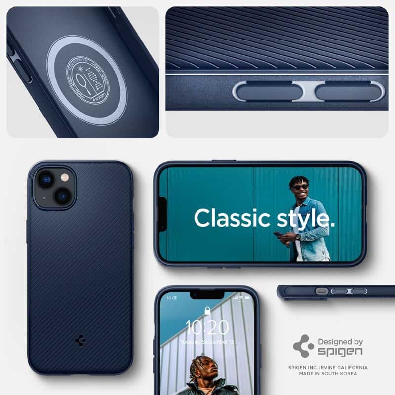 Spigen Mag Armor - Case for iPhone 14 Plus (Navy Blue) 7