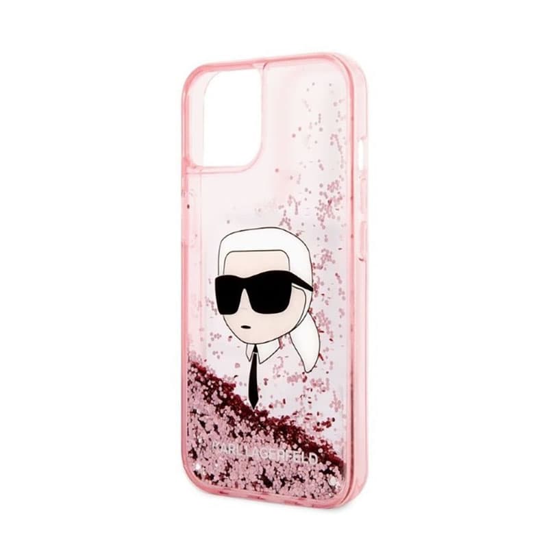 Karl Lagerfeld Liquid Glitter NFT Karl's Head - Case for iPhone 14 Plus (Pink) 6