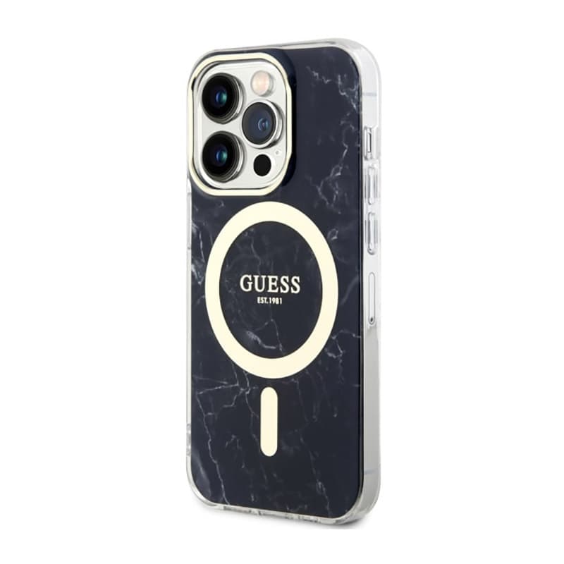 Guess Marble MagSafe - Case for iPhone 14 Pro Max (Black) 2
