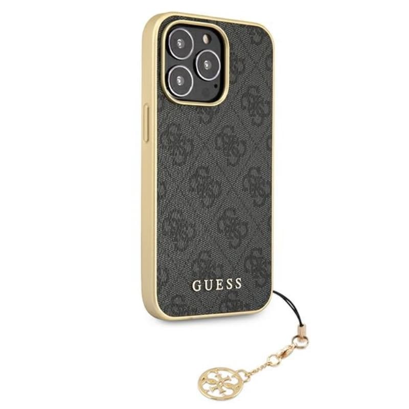 Guess 4G Charms Collection - Case for iPhone 13 Pro Max (Grey) 4
