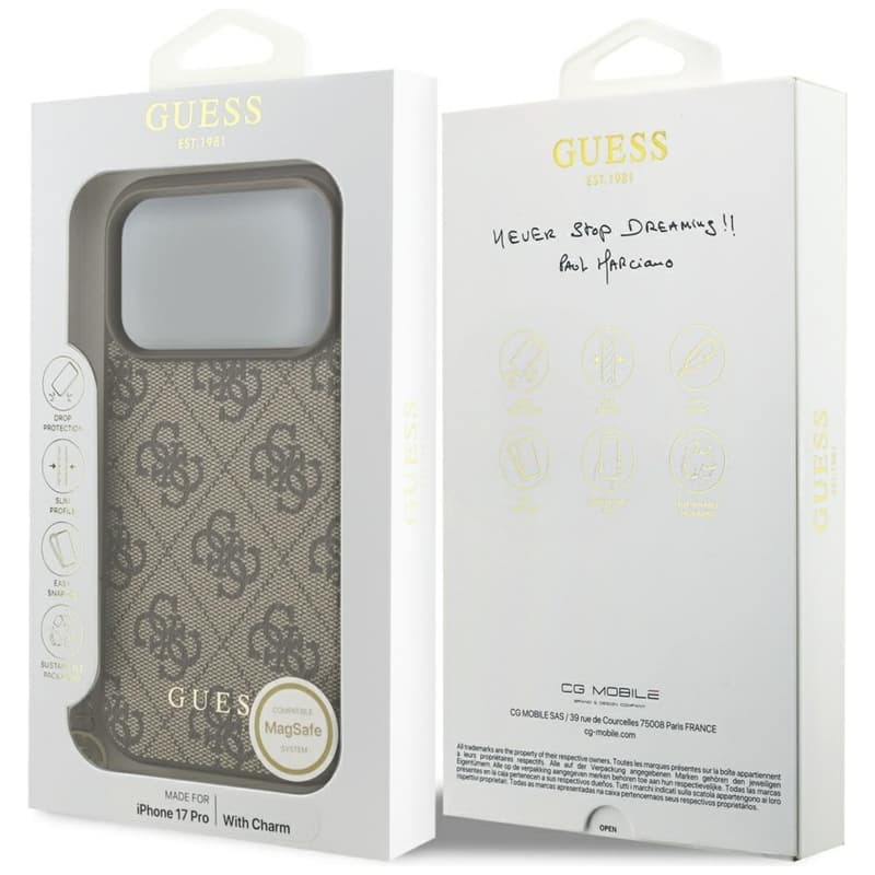 Guess 4G Charms Collection MagSafe - iPhone 17 Pro Case (Brown) 7