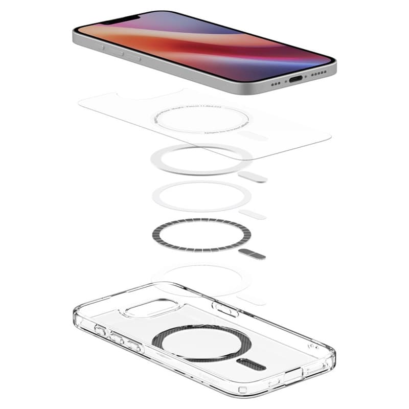 Spigen Ultra Hybrid Mag MagSafe - Case for iPhone 17e / 16e (Carbon Fiber) 8