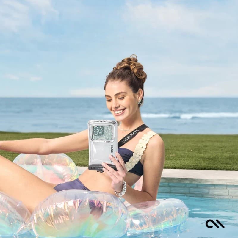 Case-Mate Waterproof Floating Pouch - Waterproof Smartphone Case (Silver Chrome) 2
