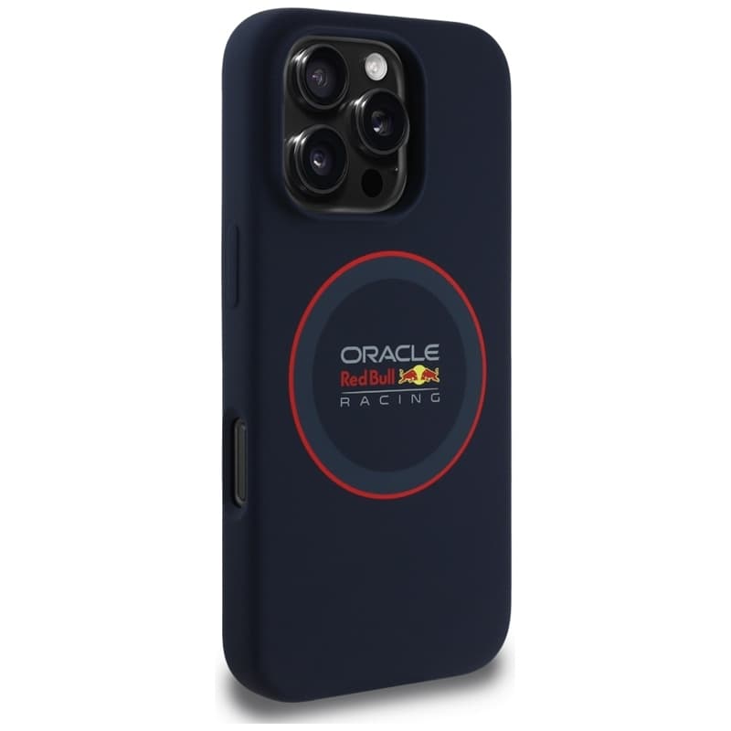 Red Bull Silicone Red Ring MagSafe - iPhone 16 Pro Case (Navy Blue) 4