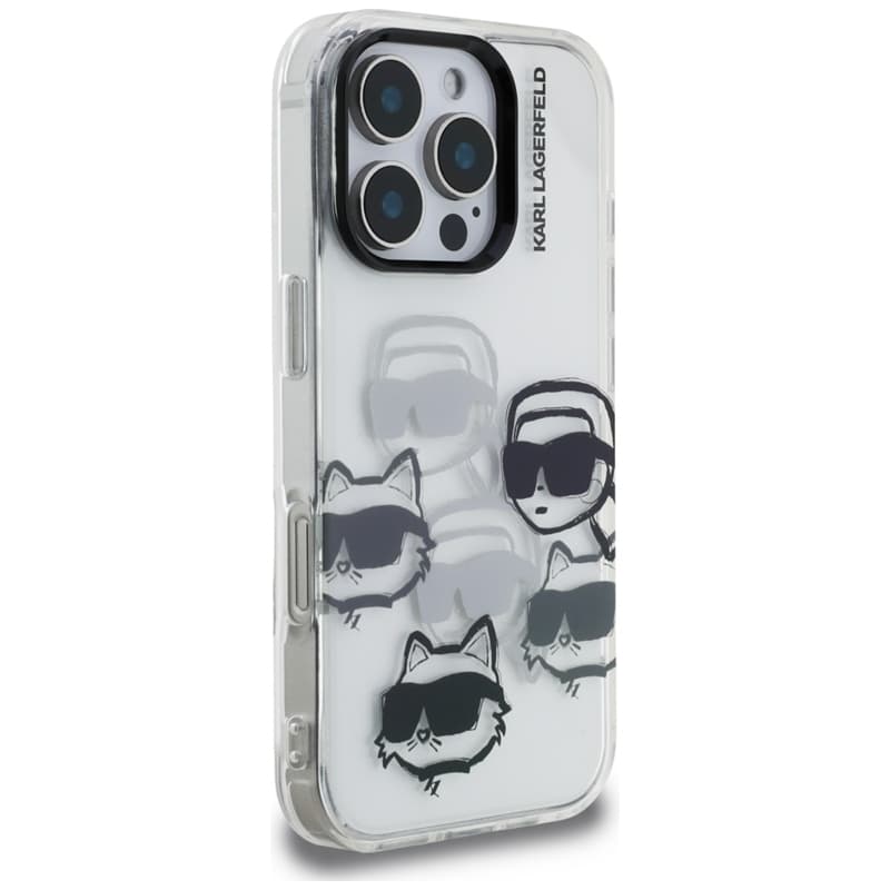 Karl Lagerfeld IML Multi K&C Head Pattern - Case for iPhone 16 Pro (transparent) 4
