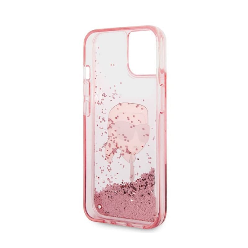 Karl Lagerfeld Liquid Glitter NFT Karl's Head - Case for iPhone 14 Plus (Pink) 7