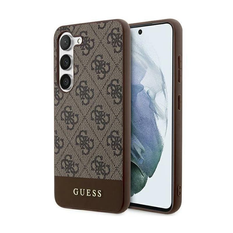 Guess 4G Bottom Stripe Metal Logo Collection - Samsung Galaxy S24+ Case (brown) 1