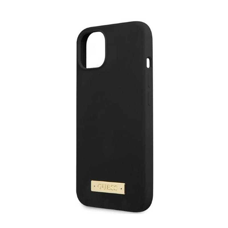 Guess Silicone Logo Plate MagSafe - Case for iPhone 13 (Black) 6