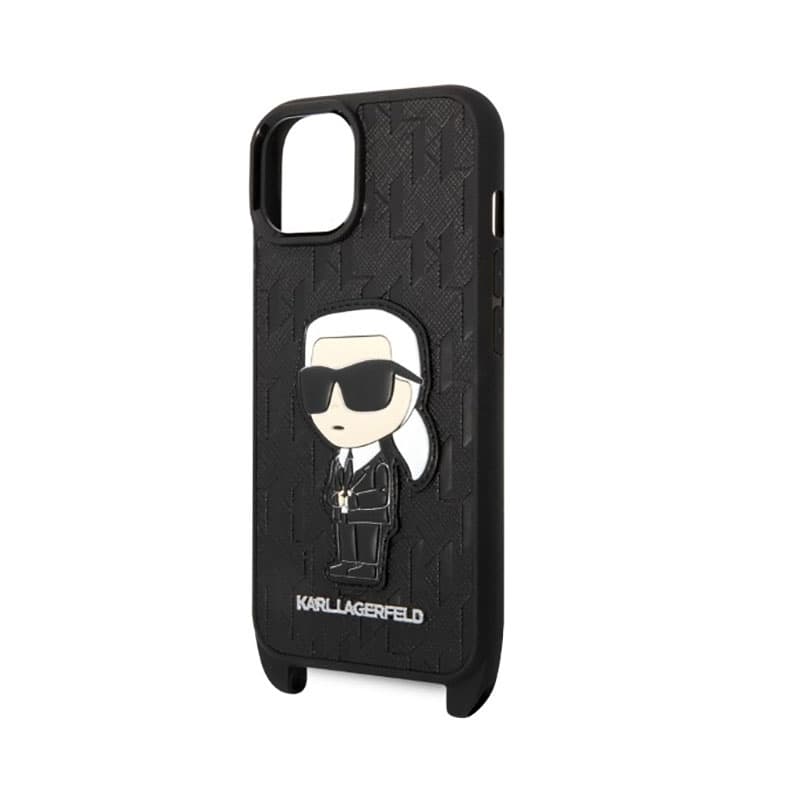 Karl Lagerfeld NFT Monogram Ikonik Patch - Case for iPhone 14 Plus (Black) 5