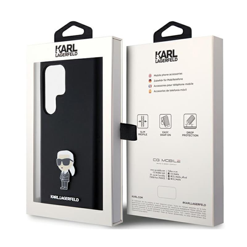 Karl Lagerfeld Silicone Ikonik Metal Pin - Case Samsung Galaxy S24 Ultra (czarny) 8