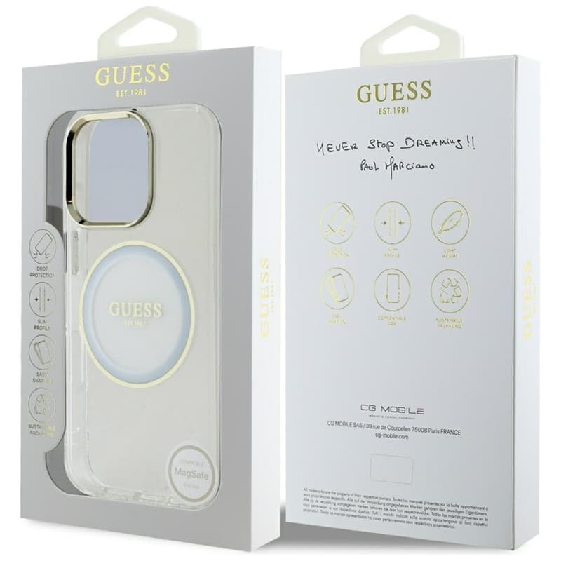 Guess IML Metal Colored Circle Classic Logo MagSafe - Case for iPhone 16 Pro Max (white) 8