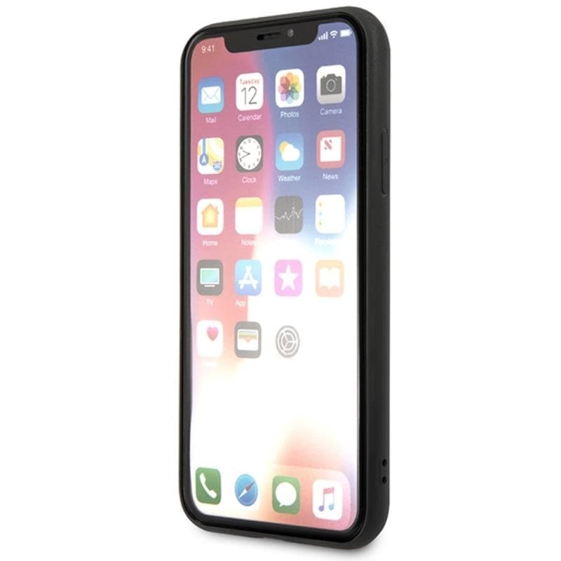 Karl Lagerfeld Saffiano Karl & Choupette Heads - Case for iPhone Xs / X (Black) 6