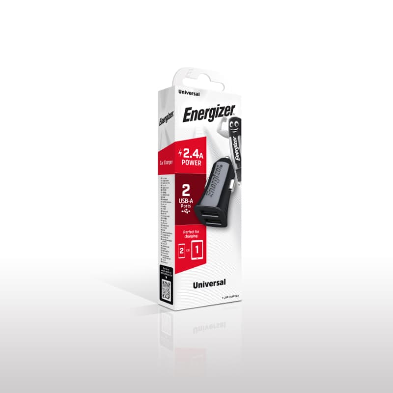 Energizer Classic - Car charger 2x USB-A 2.4A 12W (Black) 4
