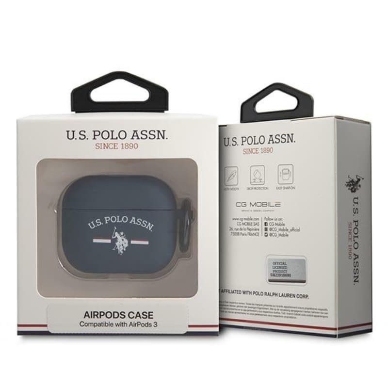 US Polo Assn Silicone Logo - Case for Airpods 3 (Navy blue) 3