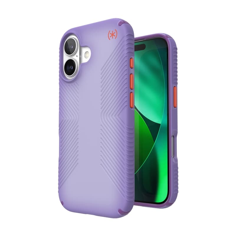 Speck Presidio Lux Grip MagSafe - iPhone 17 Case (Purple Fade/Magic Purple/New Poppy)