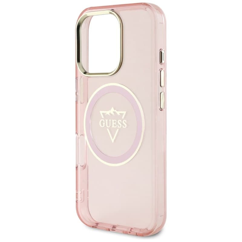 Guess IML Metal Mountain Logo MagSafe - Case for iPhone 16 Pro (pink) 6