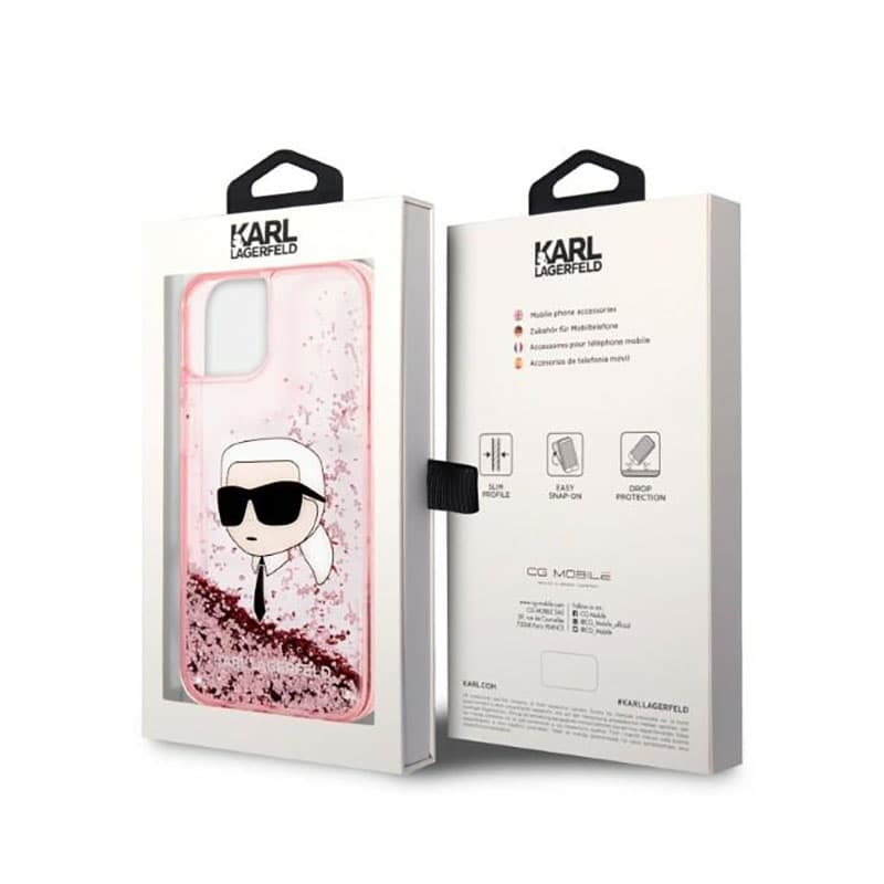 Karl Lagerfeld Liquid Glitter NFT Karl's Head - Case for iPhone 14 Plus (Pink) 8